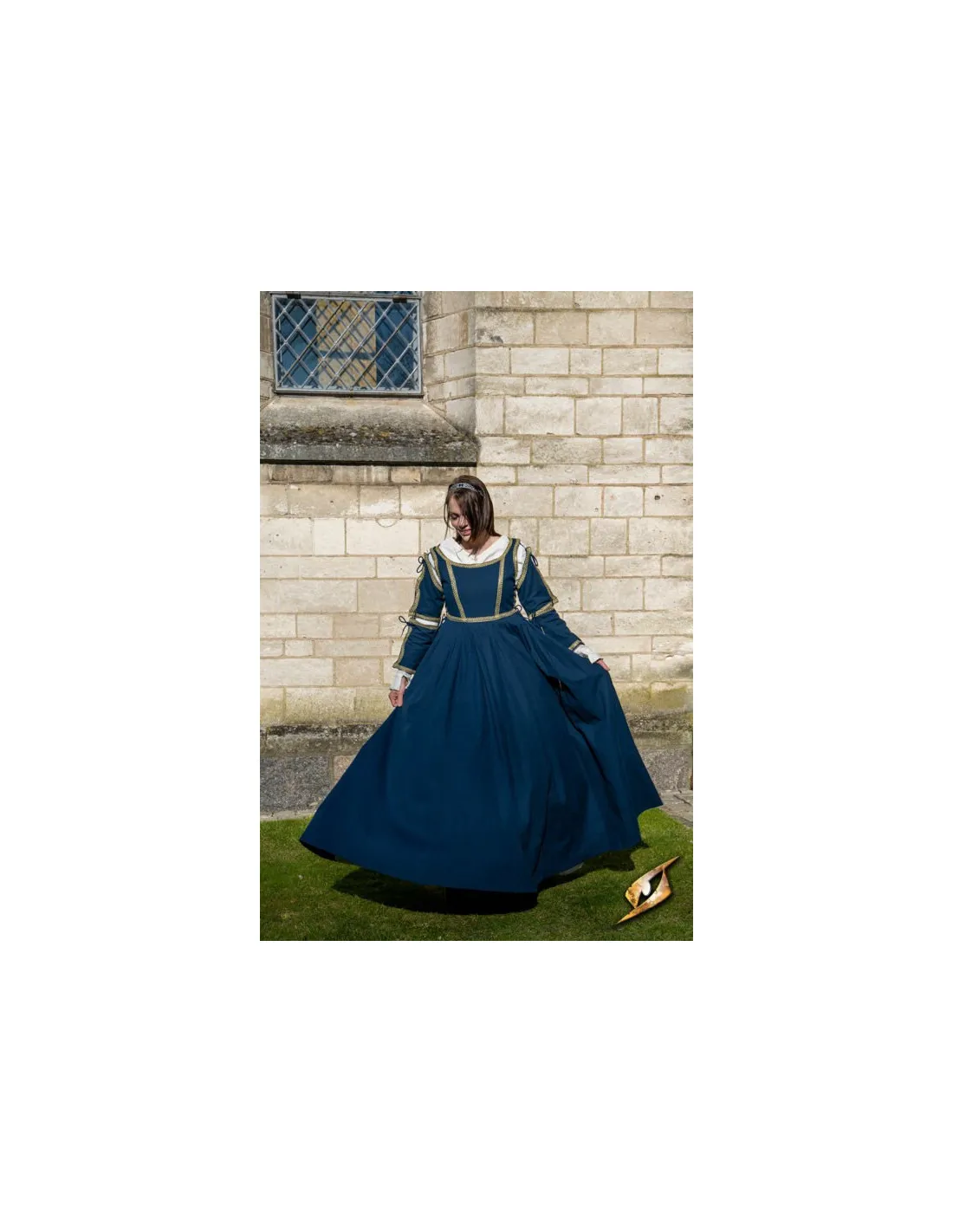 Vestido Medieval Lucrecia Azul MediaNoche