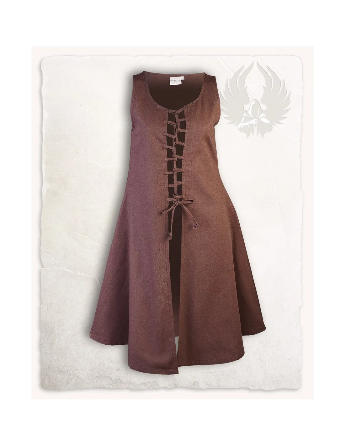 Vestido medieval marrón modelo Leandra