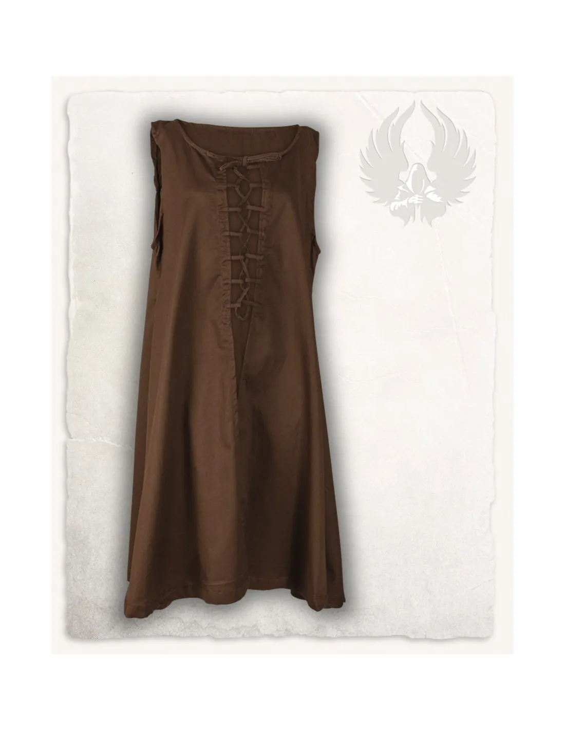 Vestido medieval marrón modelo Leandra