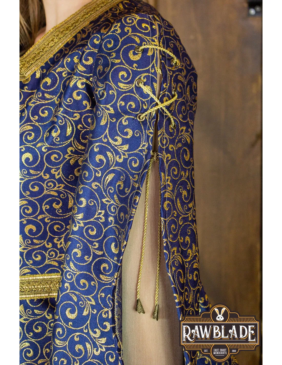 VESTIDO MEDIEVAL NOBLE AQUITANIA  AZUL