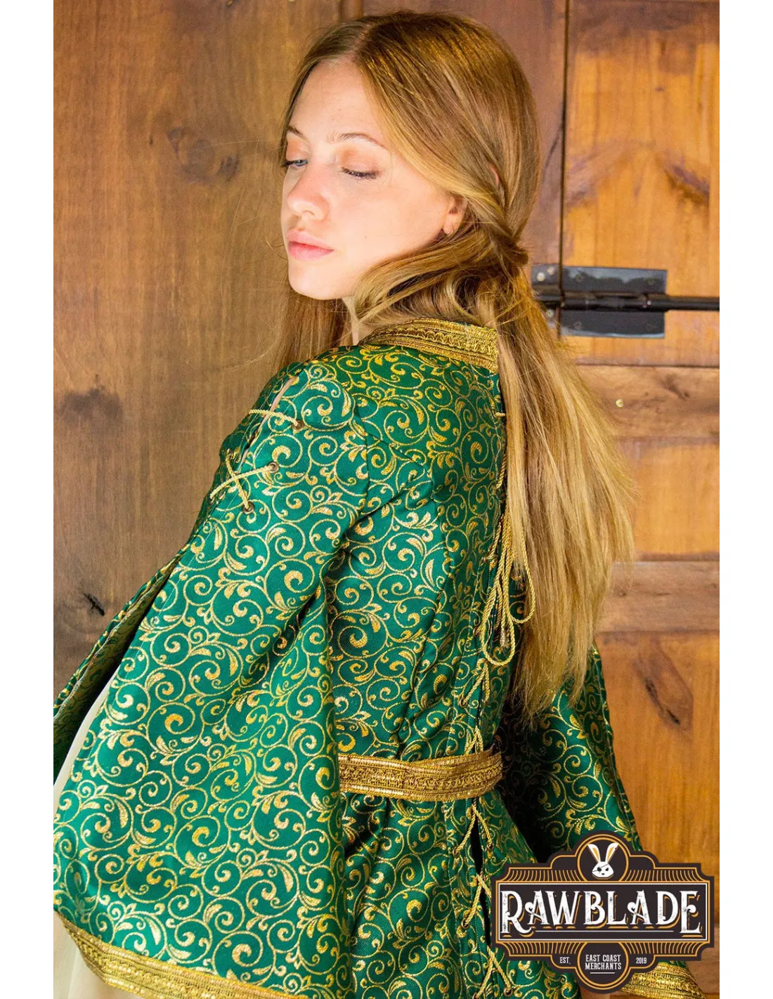 VESTIDO MEDIEVAL NOBLE AQUITANIA  VERDE