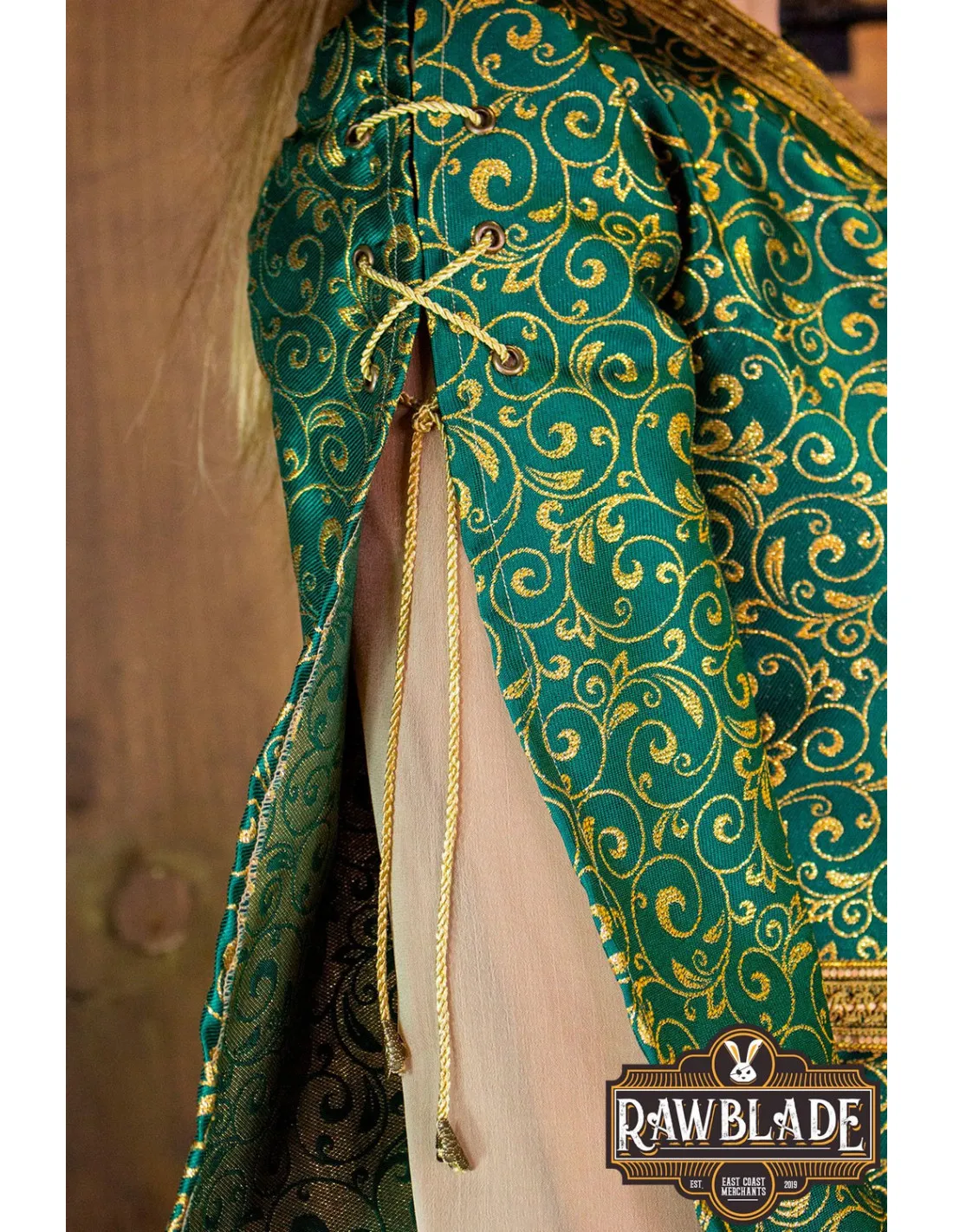 VESTIDO MEDIEVAL NOBLE AQUITANIA  VERDE