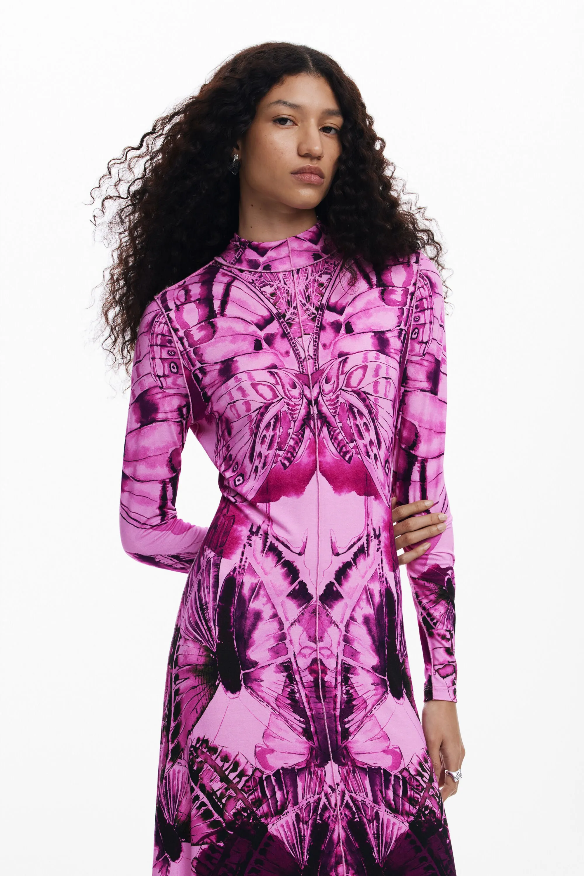 Vestido midi estampado