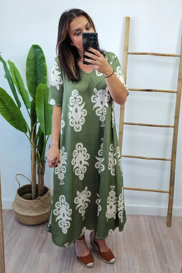 Vestido Minerva Kaki