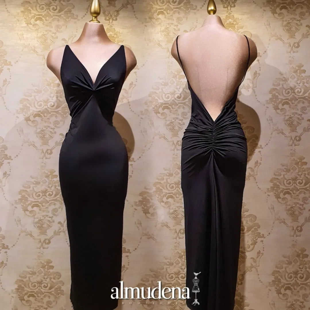 Vestido Negro Corto Tirantes Ajustado