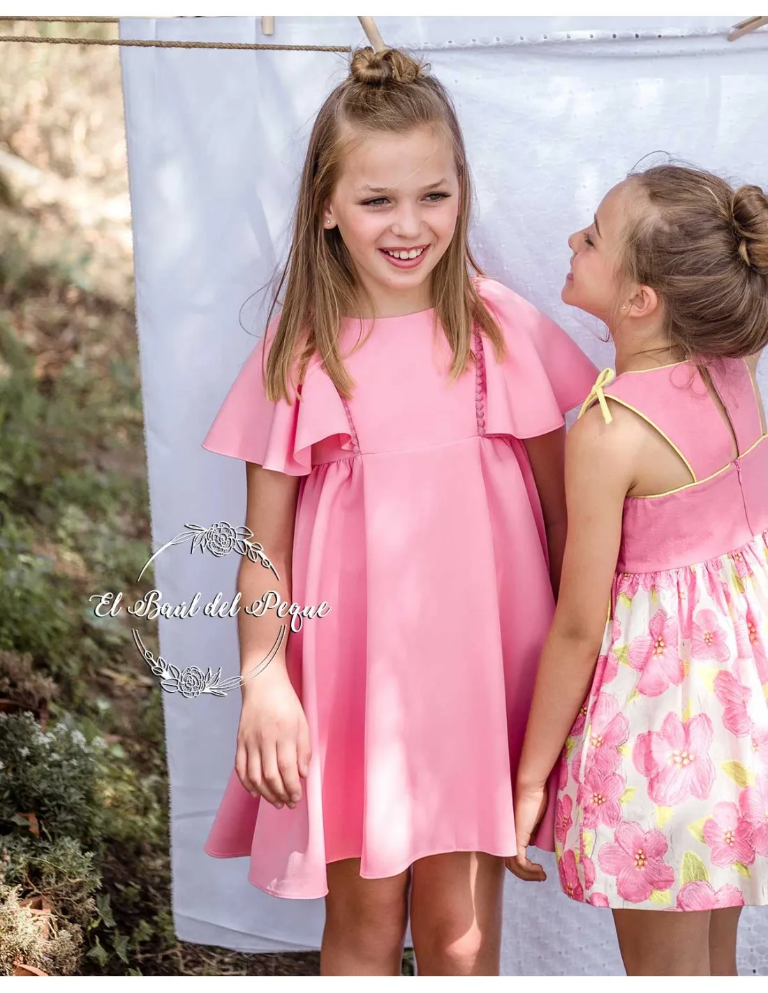Vestido Niña Marta y Paula Familia Nemesis Fresa