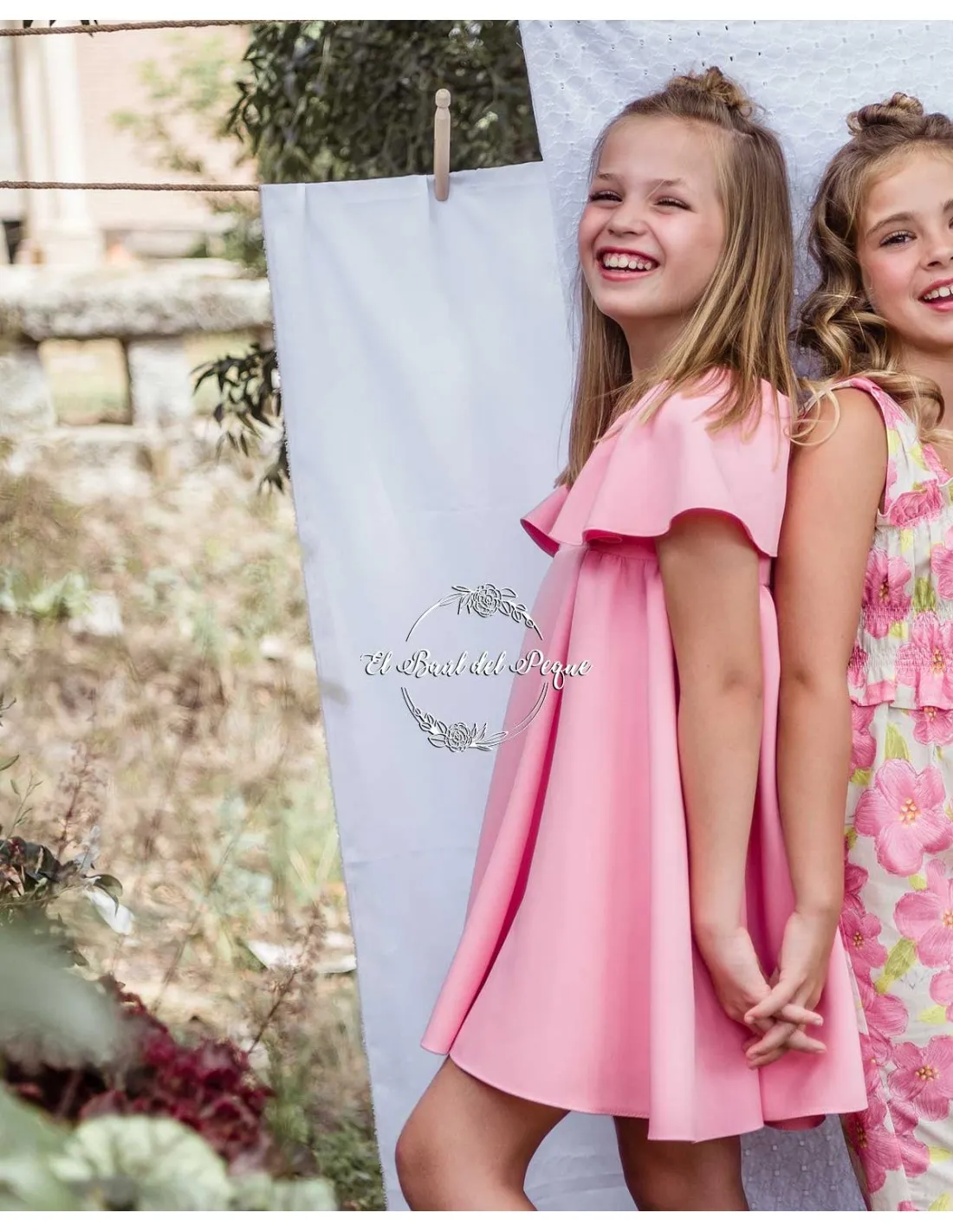 Vestido Niña Marta y Paula Familia Nemesis Fresa