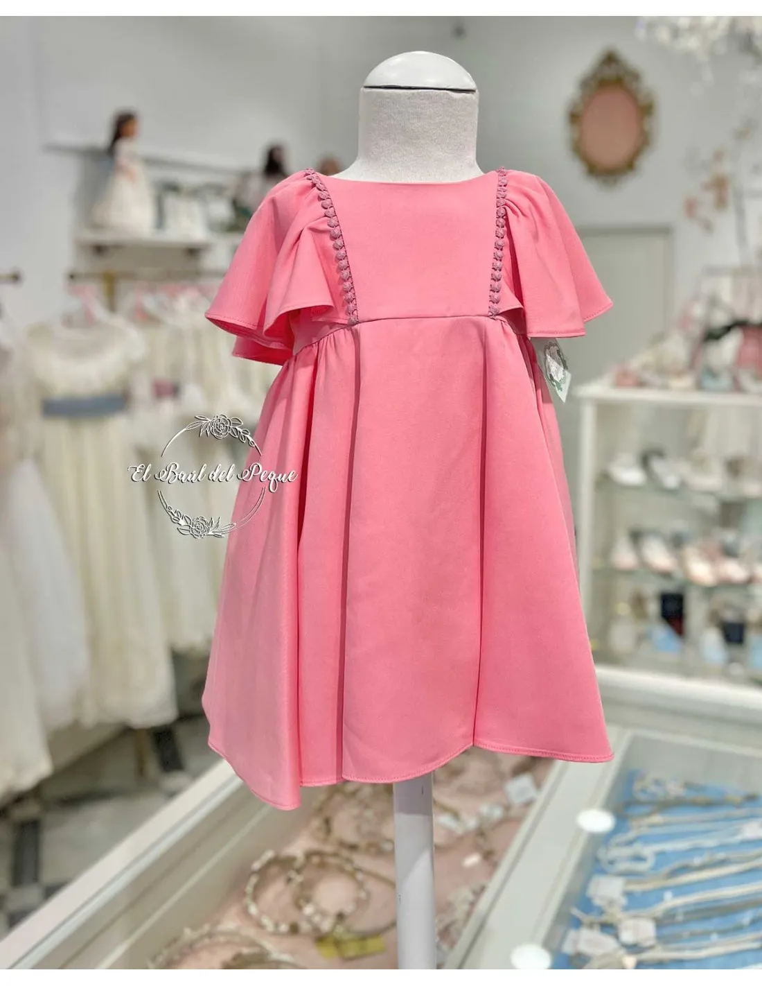 Vestido Niña Marta y Paula Familia Nemesis Fresa