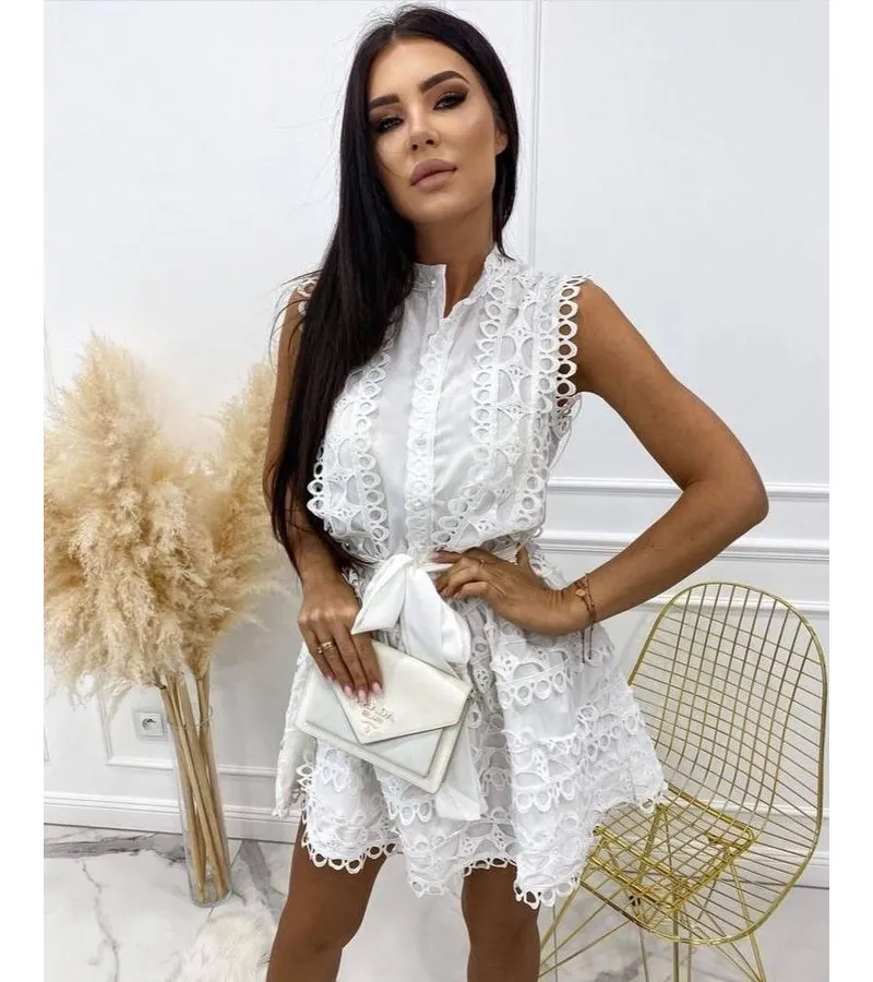 VESTIDO SIN MANGAS EN BLANCO  2247  BLANCO