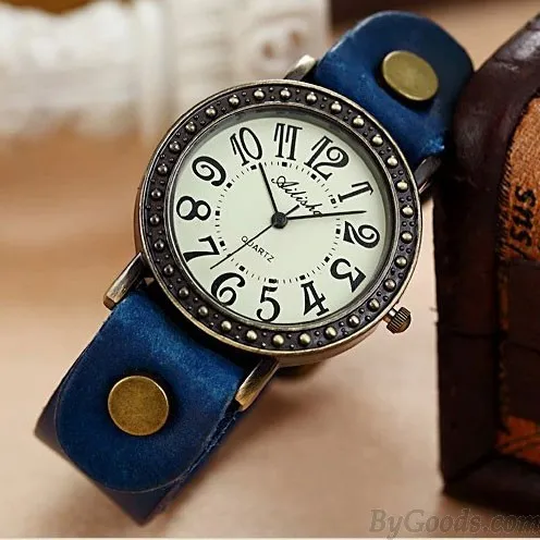 Vintage Punk Style Retro Leather Watch