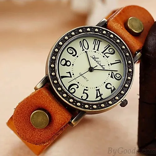 Vintage Punk Style Retro Leather Watch