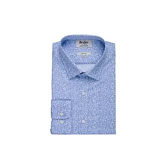 WHITE & BLUE PRINTED SHIRT  ULDÉRIC
