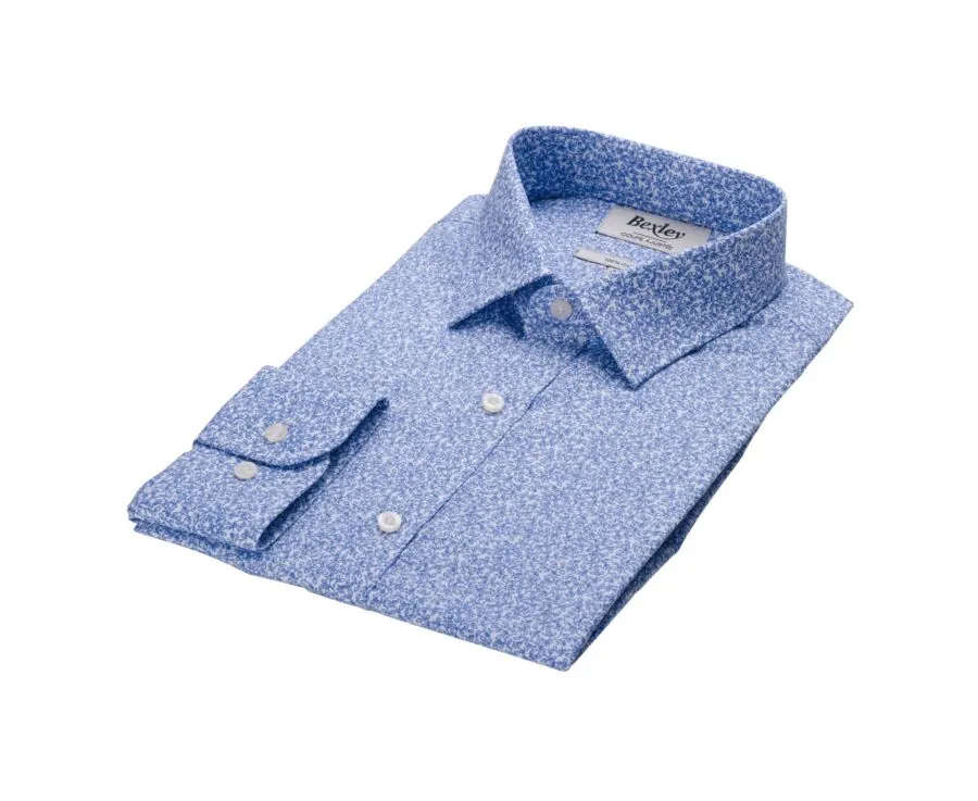 WHITE & BLUE PRINTED SHIRT  ULDÉRIC