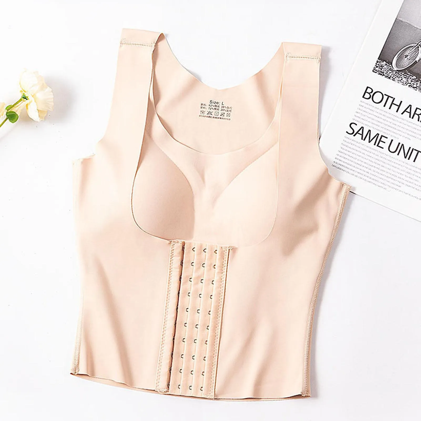 WOMEN\'S 4IN1 WAIST BUTTONED BODYSUITS WOMEN\'S WAIST CINCHER TANK TOP SUITABLE FOR WORKOUT TRAINING