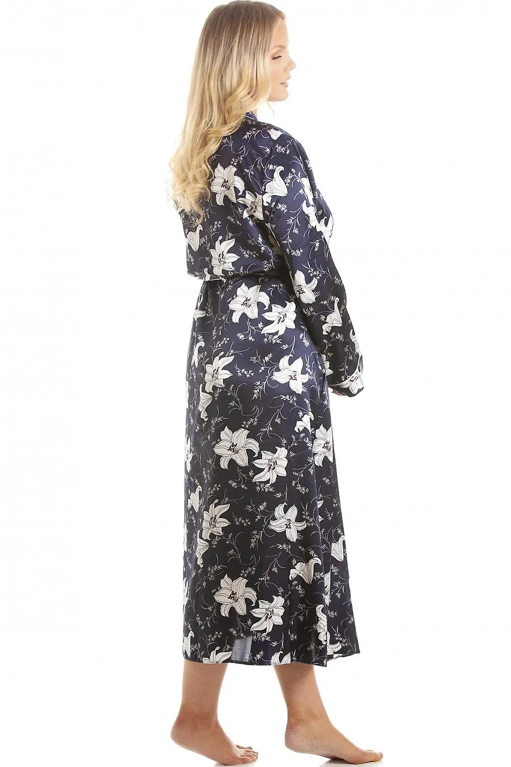 Women's Camille Womens Navy Lilly Satin Wrap