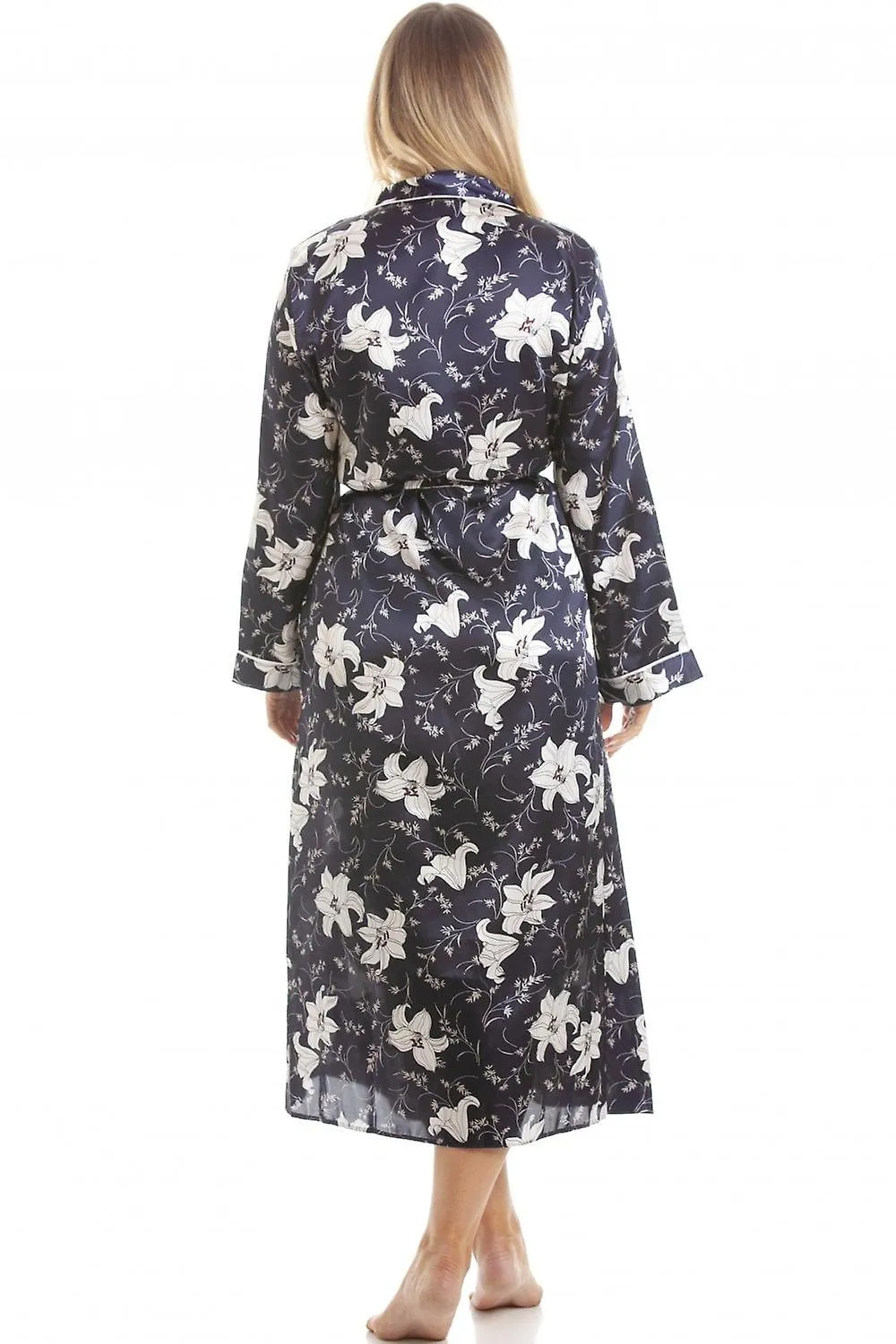 Women's Camille Womens Navy Lilly Satin Wrap