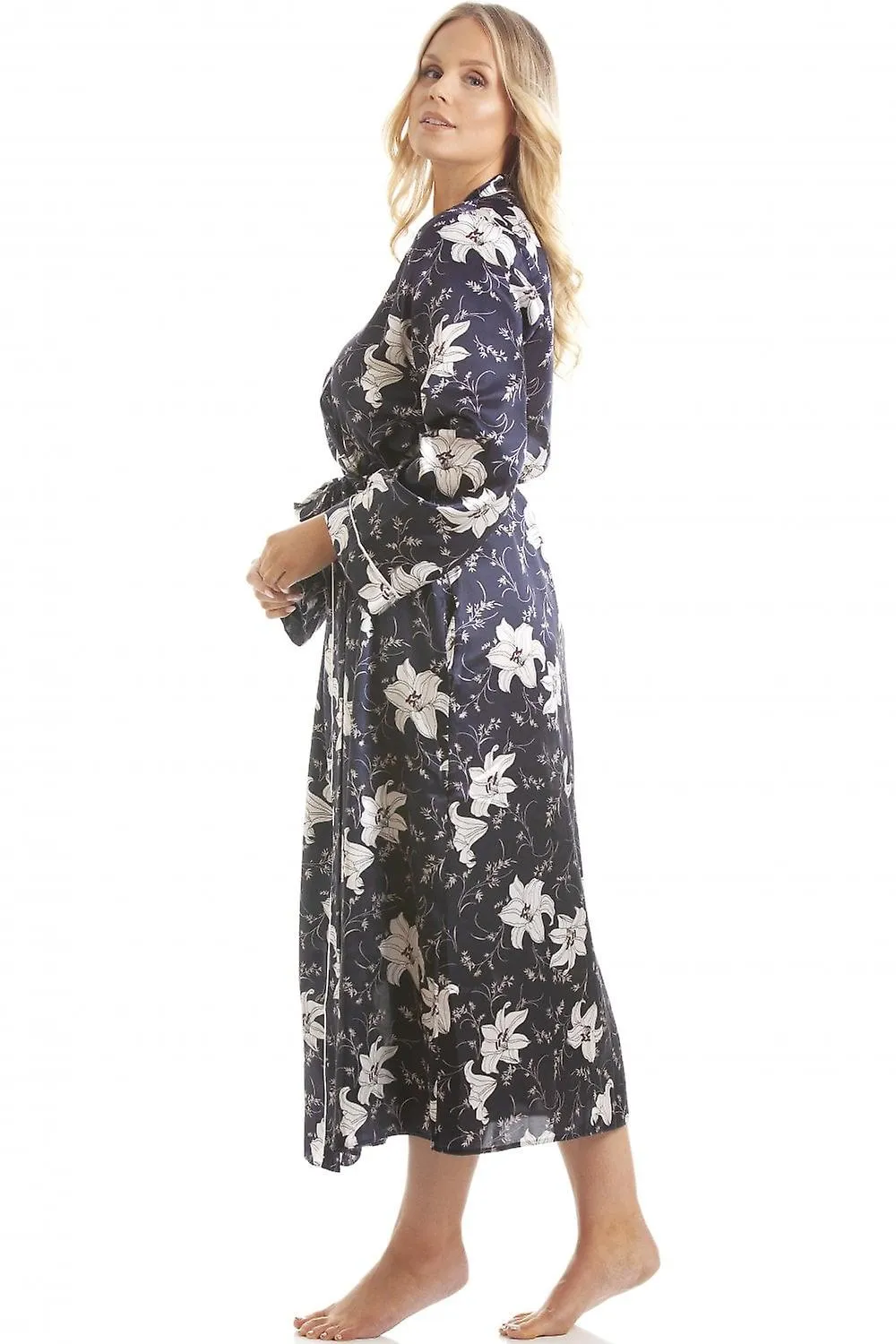 Women's Camille Womens Navy Lilly Satin Wrap