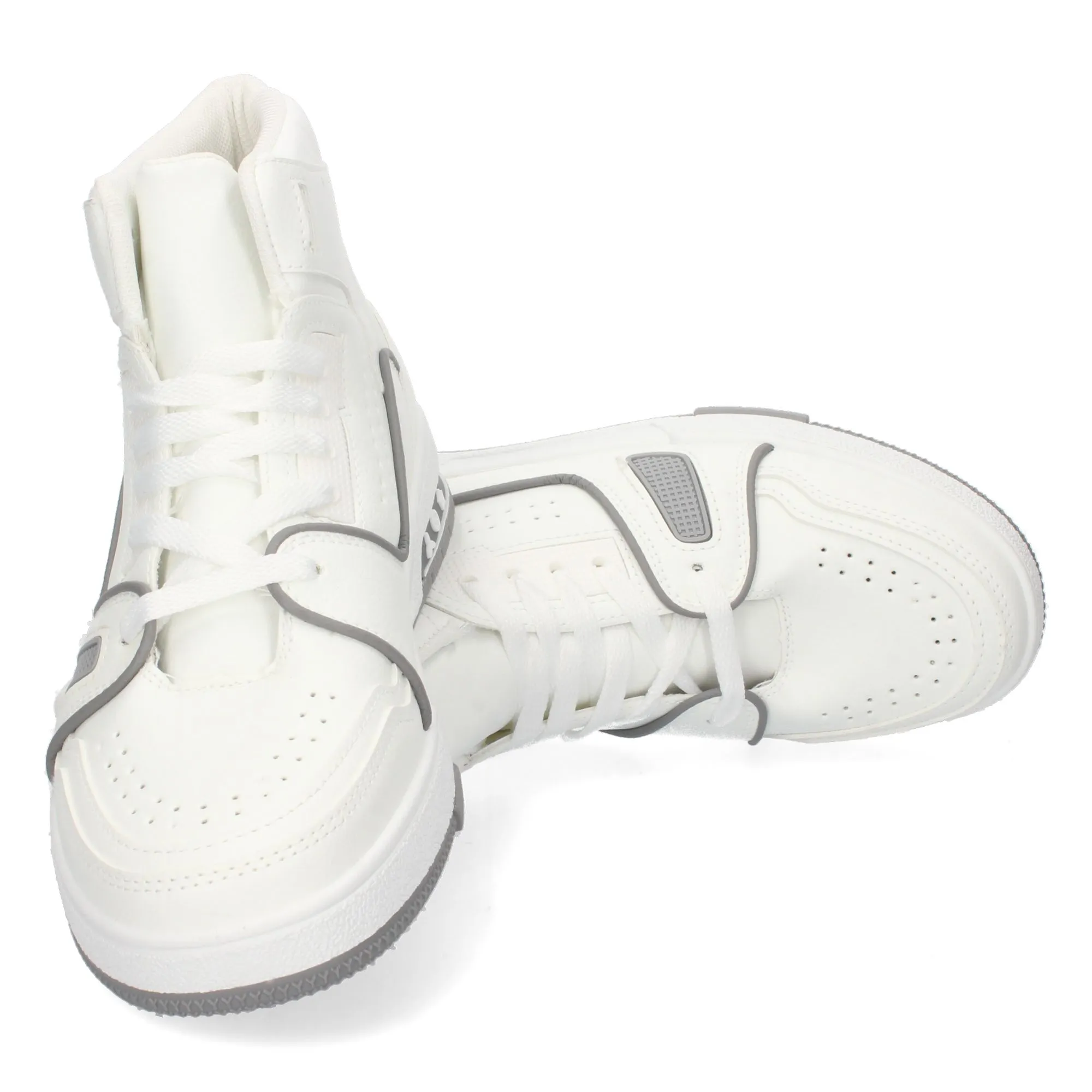 Zapatillas abotinadas hombre color blanco