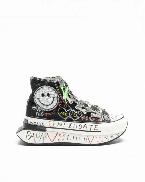 ZAPATILLAS DE PLATAFORMA NANKU COUTURE NB04 NEGRO