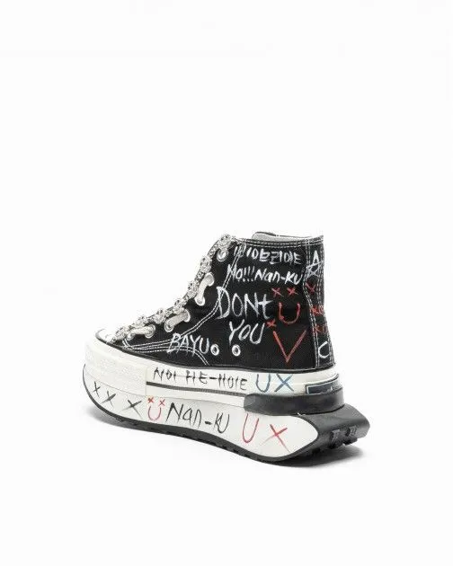 ZAPATILLAS DE PLATAFORMA NANKU COUTURE NB04 NEGRO