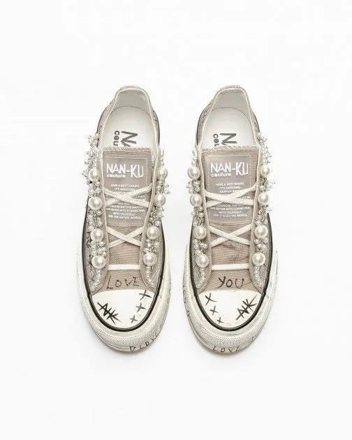 ZAPATILLAS NANKU COUTURE BA17 GRIS PARDO