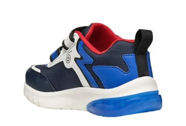 Zapatillas niño con luces de la marca Geox edición Mario Bros con Luigi y Mario en el lateral cierre de doble tira adherente muy