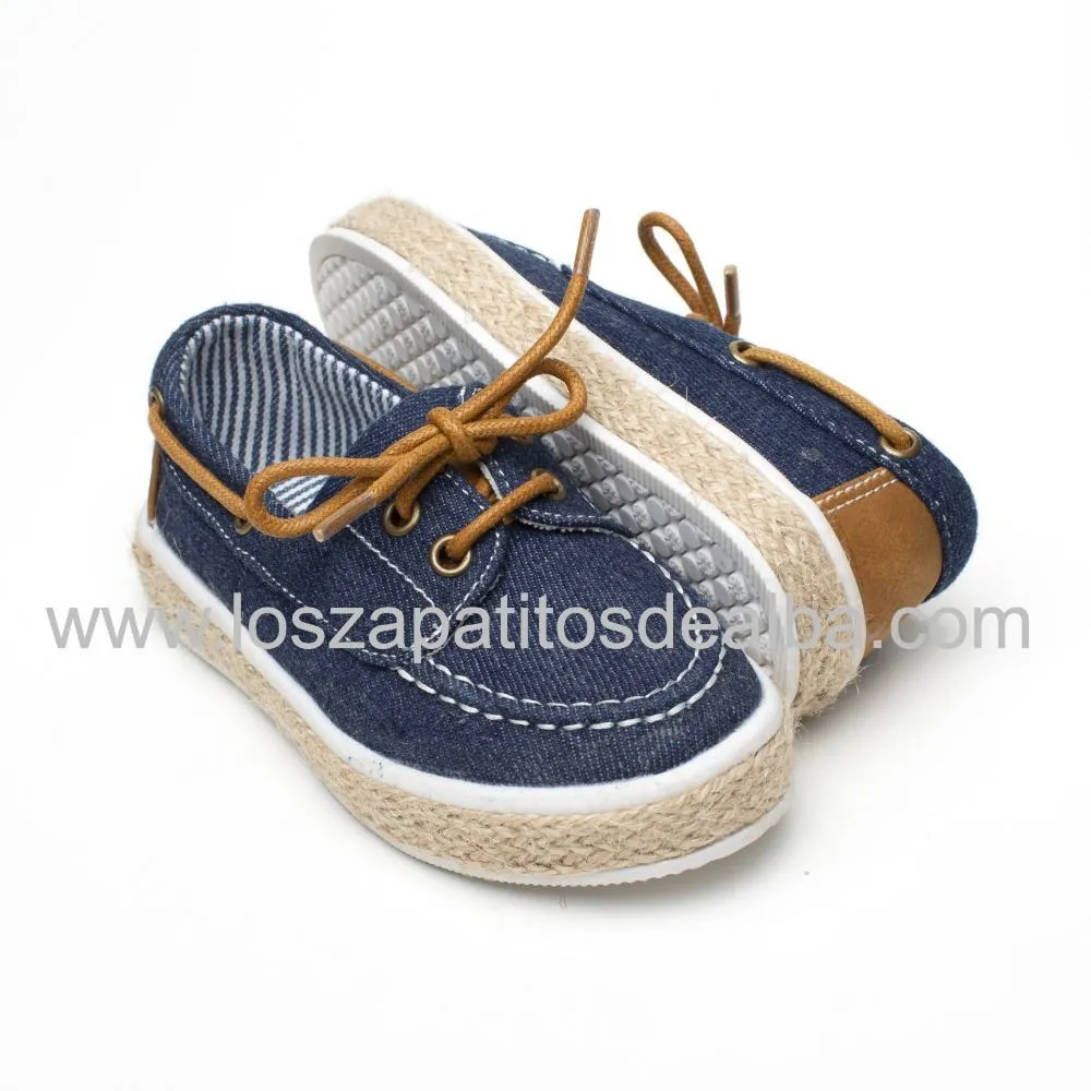 Zapatillas Niño Lona Marino Modelo Nauticos
