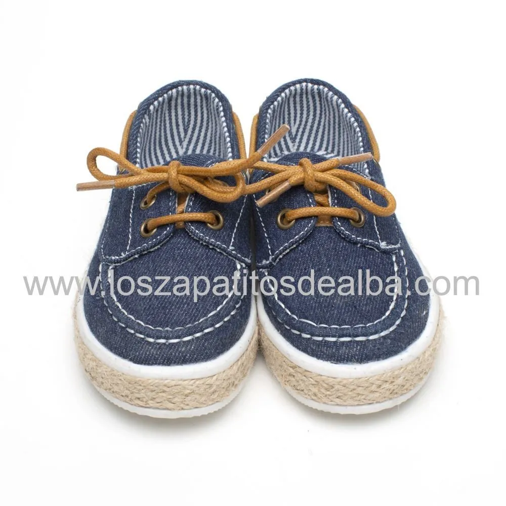 Zapatillas Niño Lona Marino Modelo Nauticos
