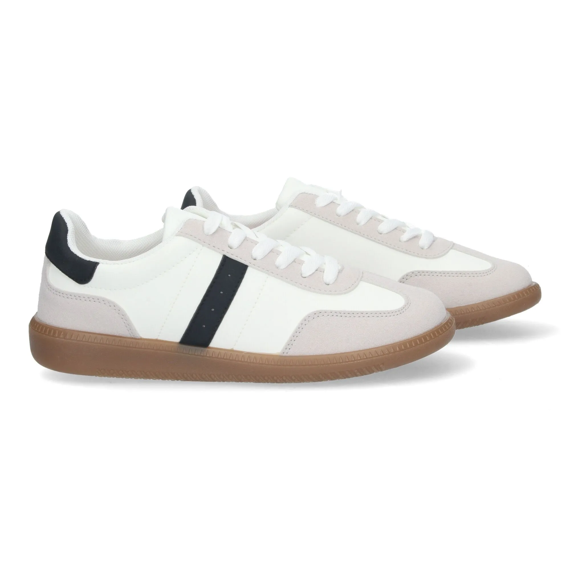 Zapatillas planas cómodas para mujer color blanco EV321