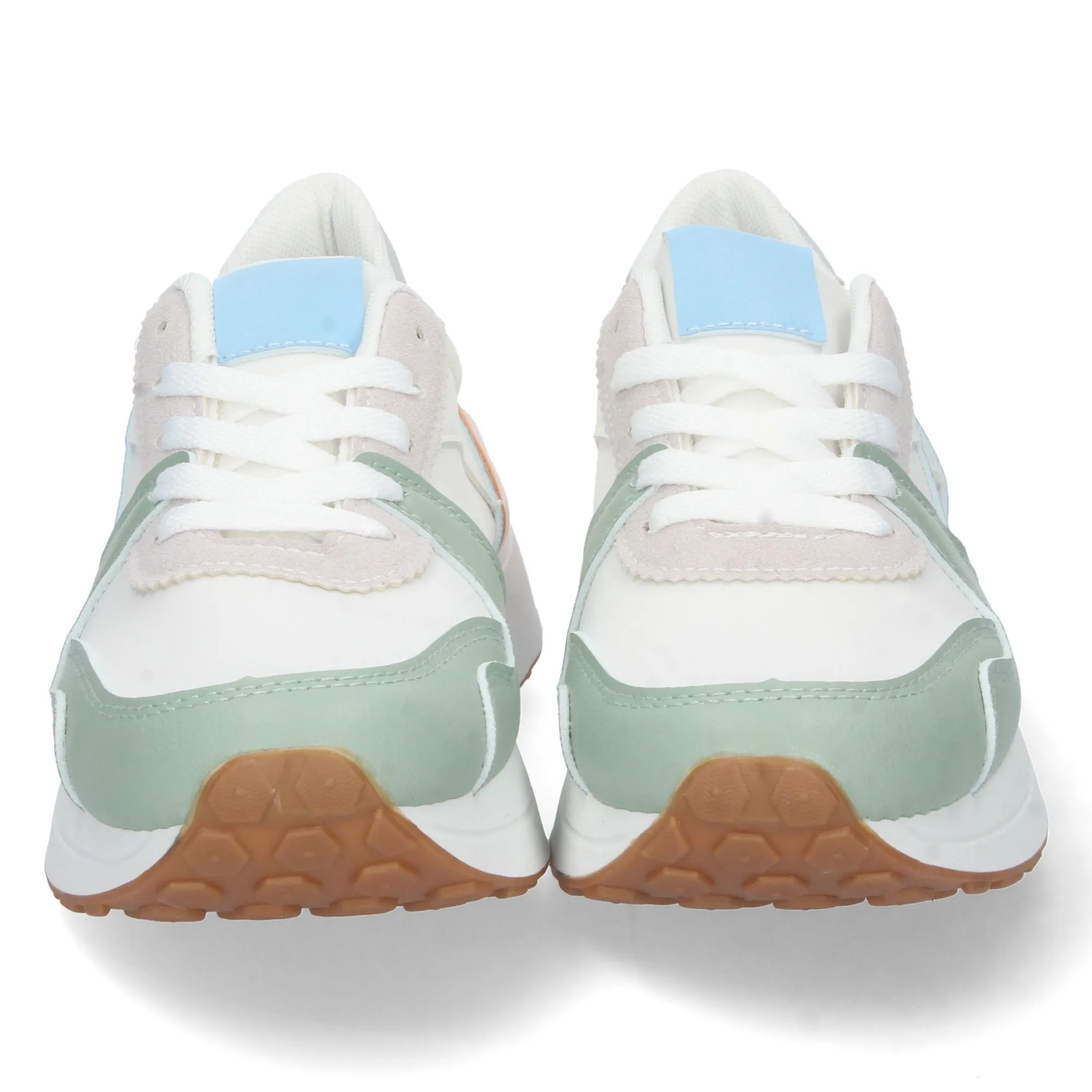 Zapatillas planas de lazos para mujer color blanco