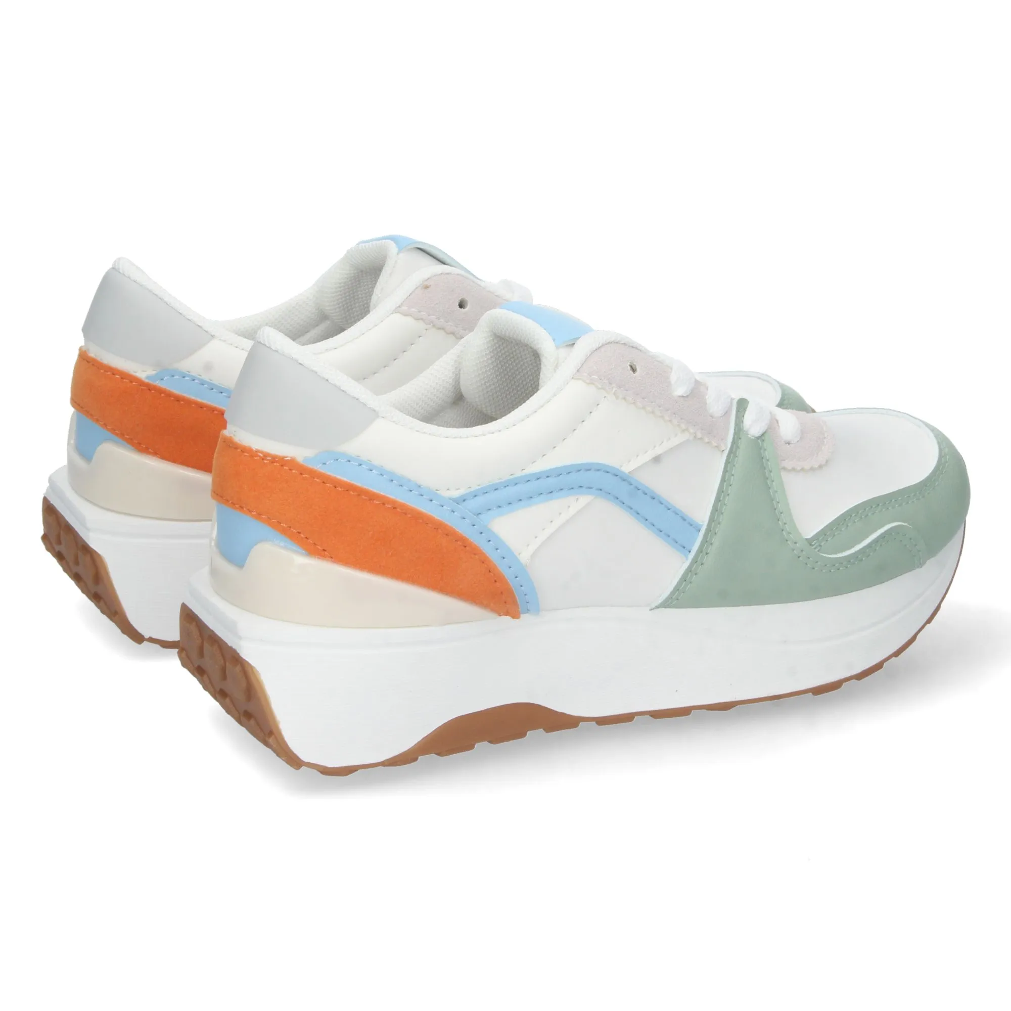 Zapatillas planas de lazos para mujer color blanco