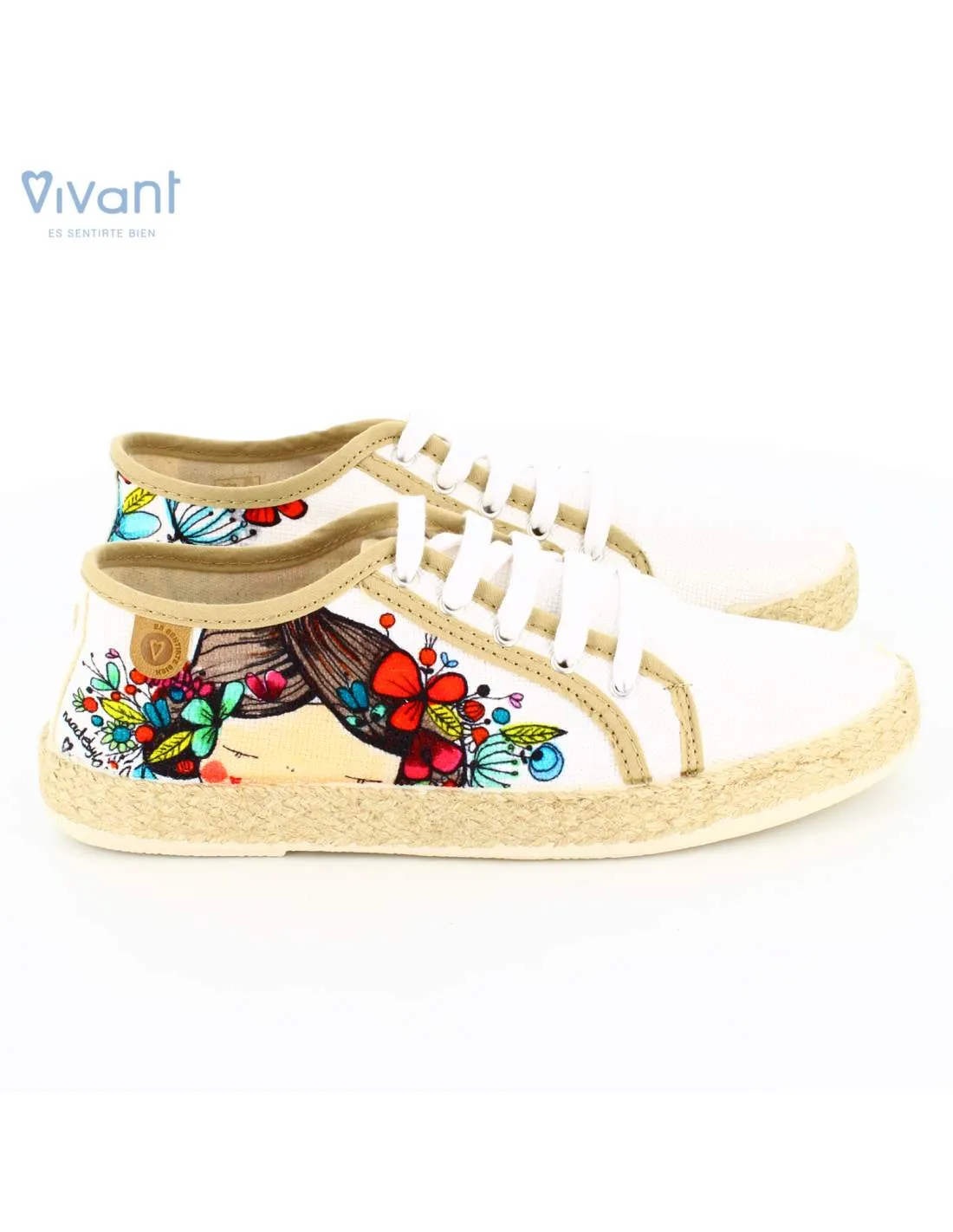 Zapatillas "Pies para qué os quiero, teniendo alas para volar" Blancas