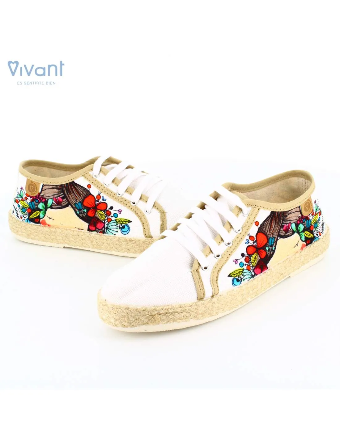 Zapatillas "Pies para qué os quiero, teniendo alas para volar" Blancas