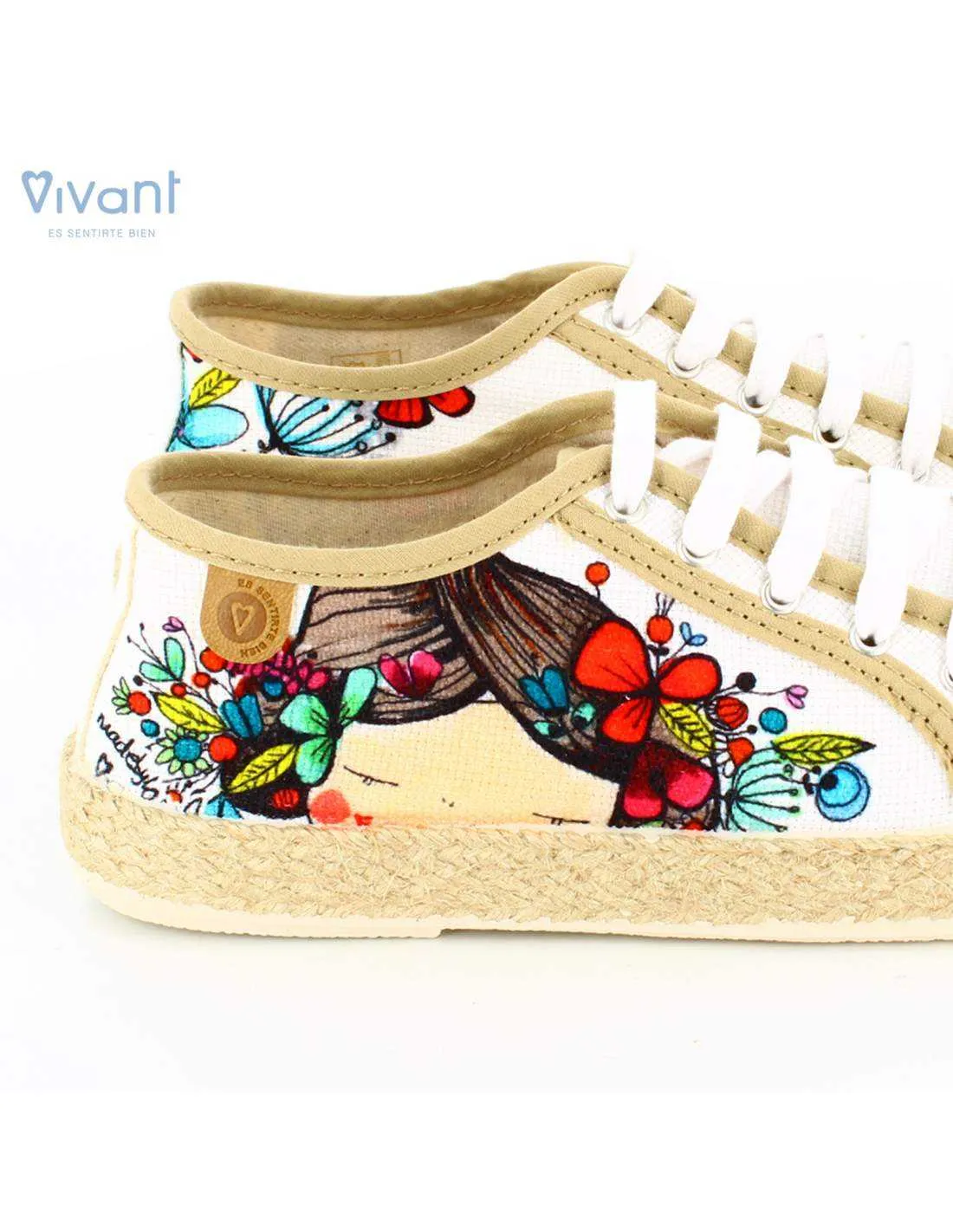 Zapatillas "Pies para qué os quiero, teniendo alas para volar" Blancas