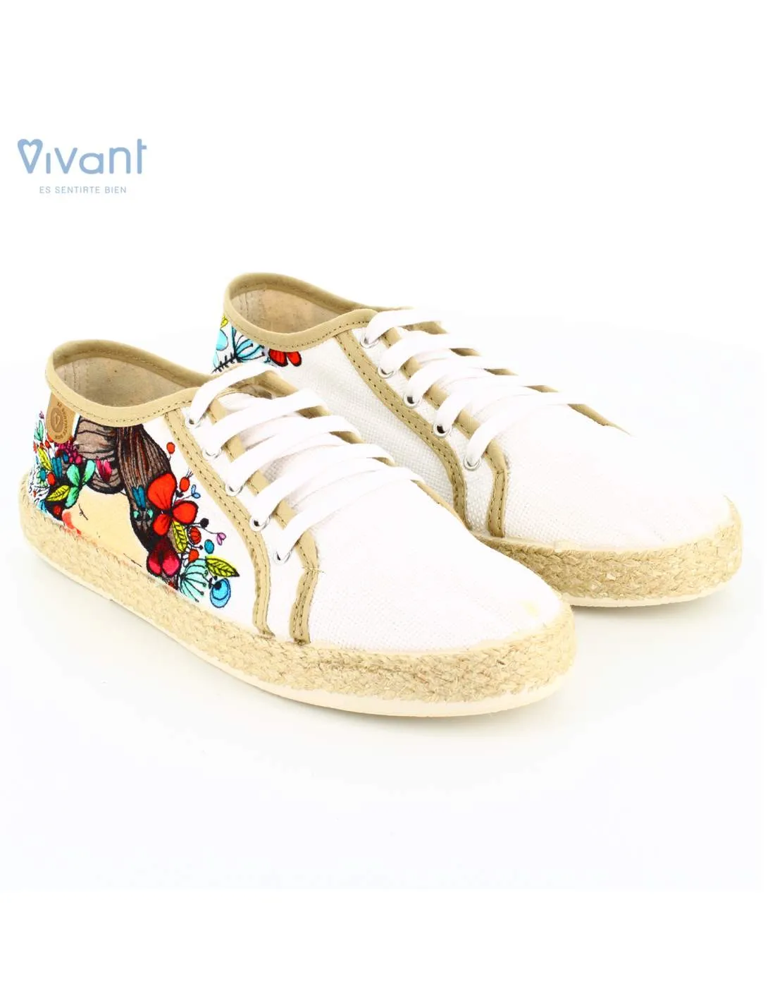 Zapatillas "Pies para qué os quiero, teniendo alas para volar" Blancas