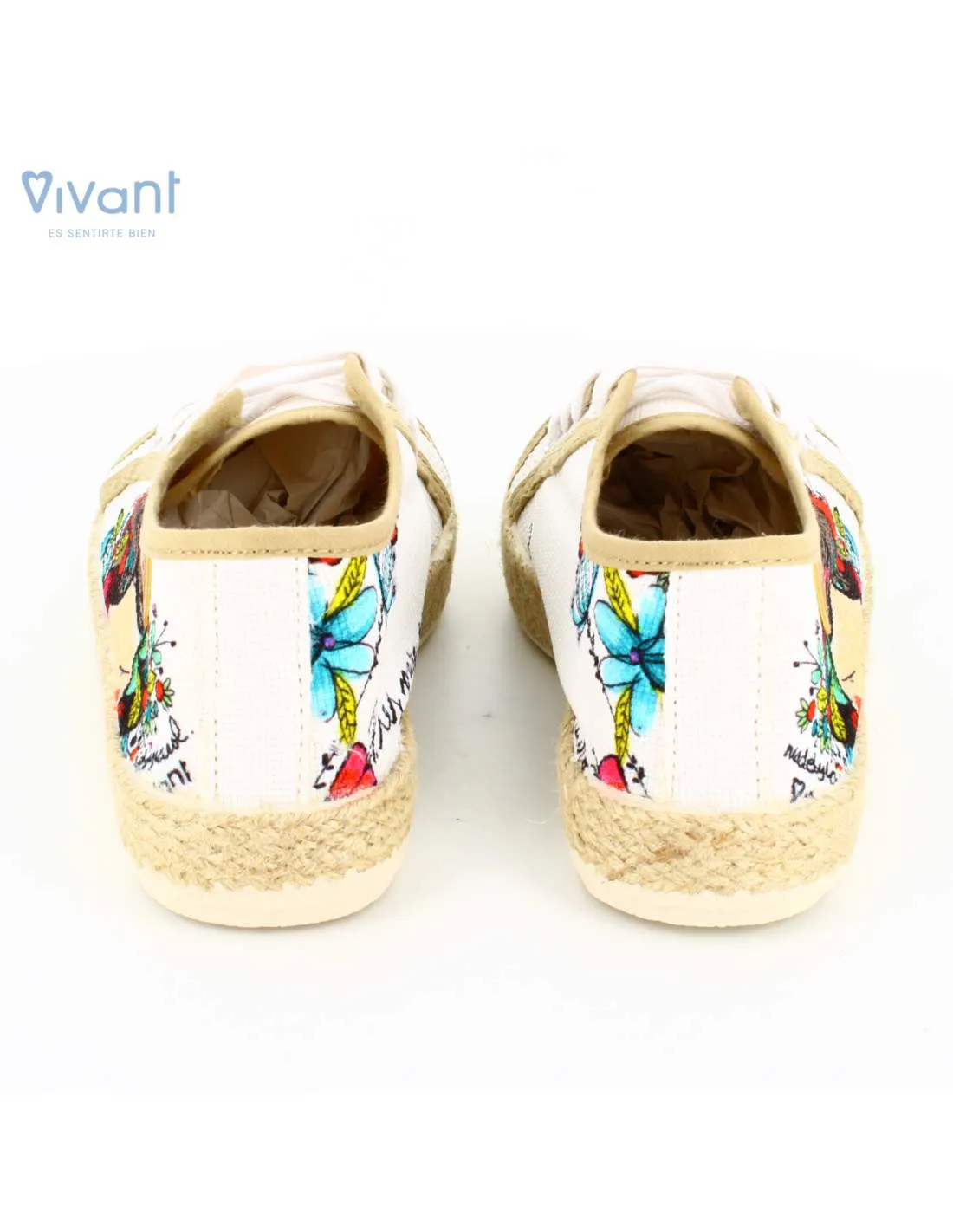 Zapatillas "Pies para qué os quiero, teniendo alas para volar" Blancas