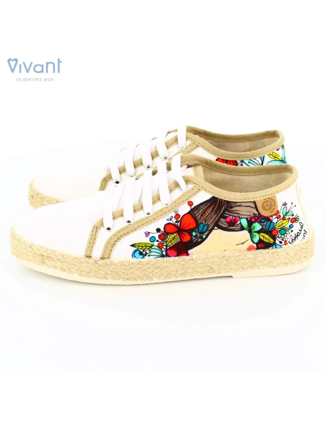 Zapatillas "Pies para qué os quiero, teniendo alas para volar" Blancas