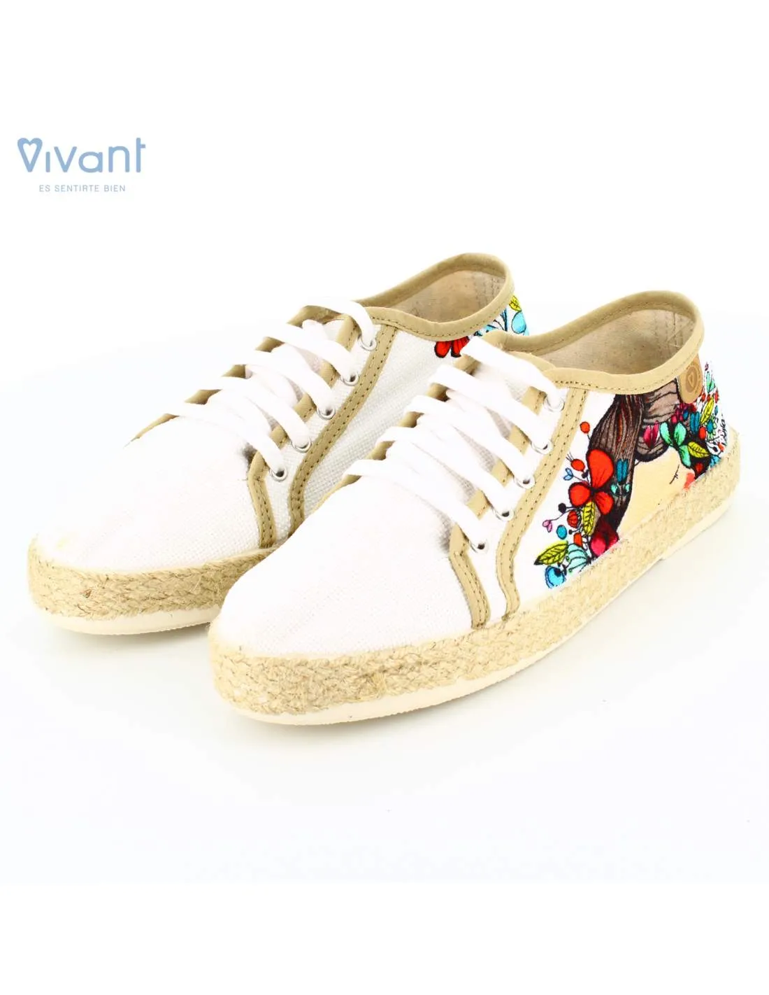 Zapatillas "Pies para qué os quiero, teniendo alas para volar" Blancas