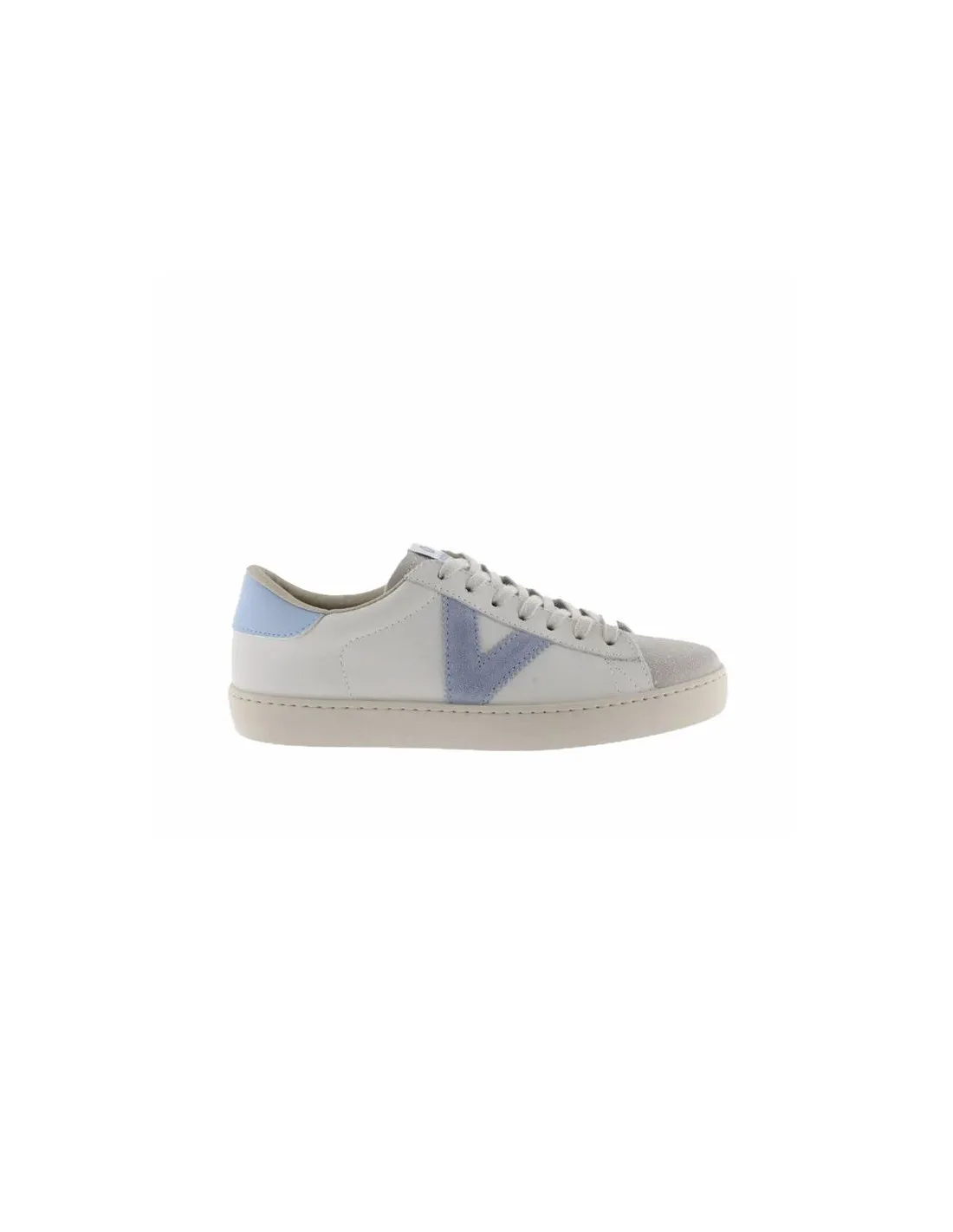 Zapatillas Victoria Berlin Piel & Serraje Celeste Mujer