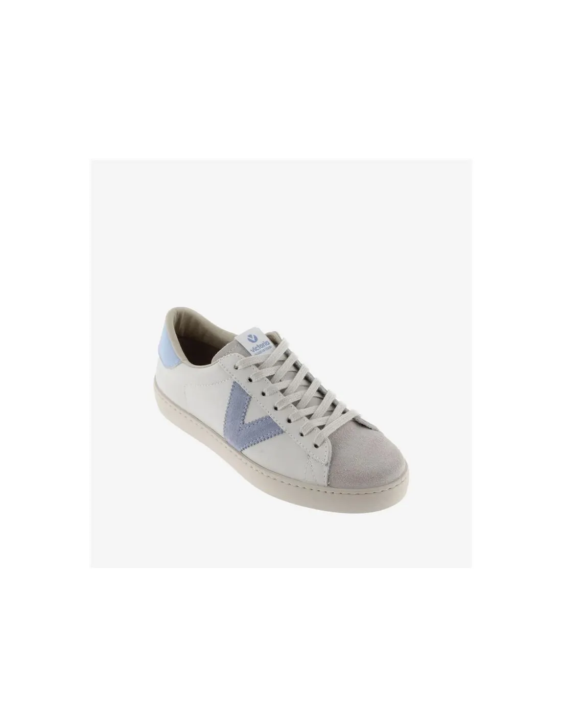 Zapatillas Victoria Berlin Piel & Serraje Celeste Mujer