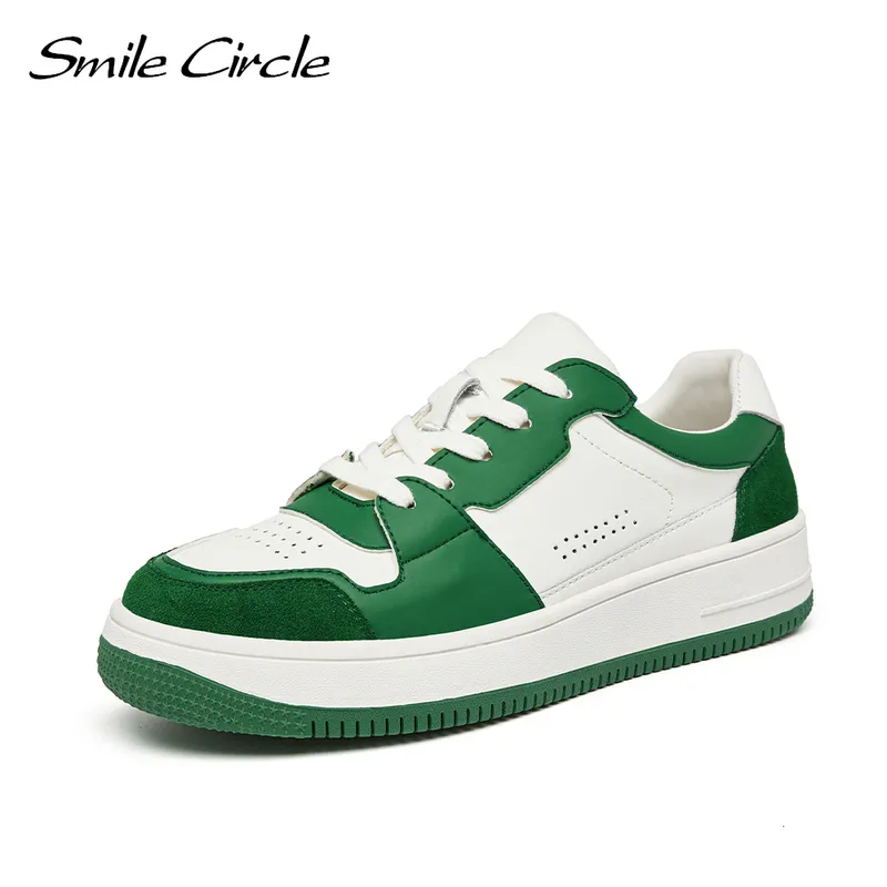 Zapatos de vestir Smile Circle Zapatillas de deporte para mujer Zapatos de plataforma plana Moda Transpirable Fondo grueso Corre
