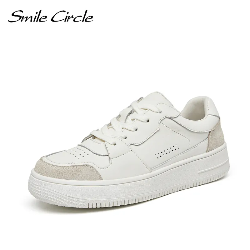 Zapatos de vestir Smile Circle Zapatillas de deporte para mujer Zapatos de plataforma plana Moda Transpirable Fondo grueso Corre