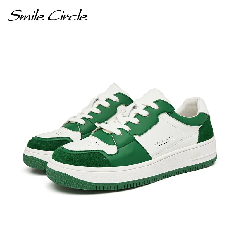 Zapatos de vestir Smile Circle Zapatillas de deporte para mujer Zapatos de plataforma plana Moda Transpirable Fondo grueso Corre