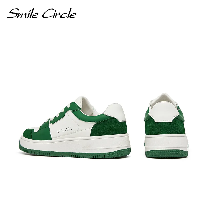 Zapatos de vestir Smile Circle Zapatillas de deporte para mujer Zapatos de plataforma plana Moda Transpirable Fondo grueso Corre