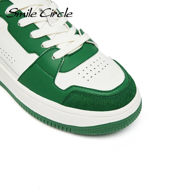 Zapatos de vestir Smile Circle Zapatillas de deporte para mujer Zapatos de plataforma plana Moda Transpirable Fondo grueso Corre