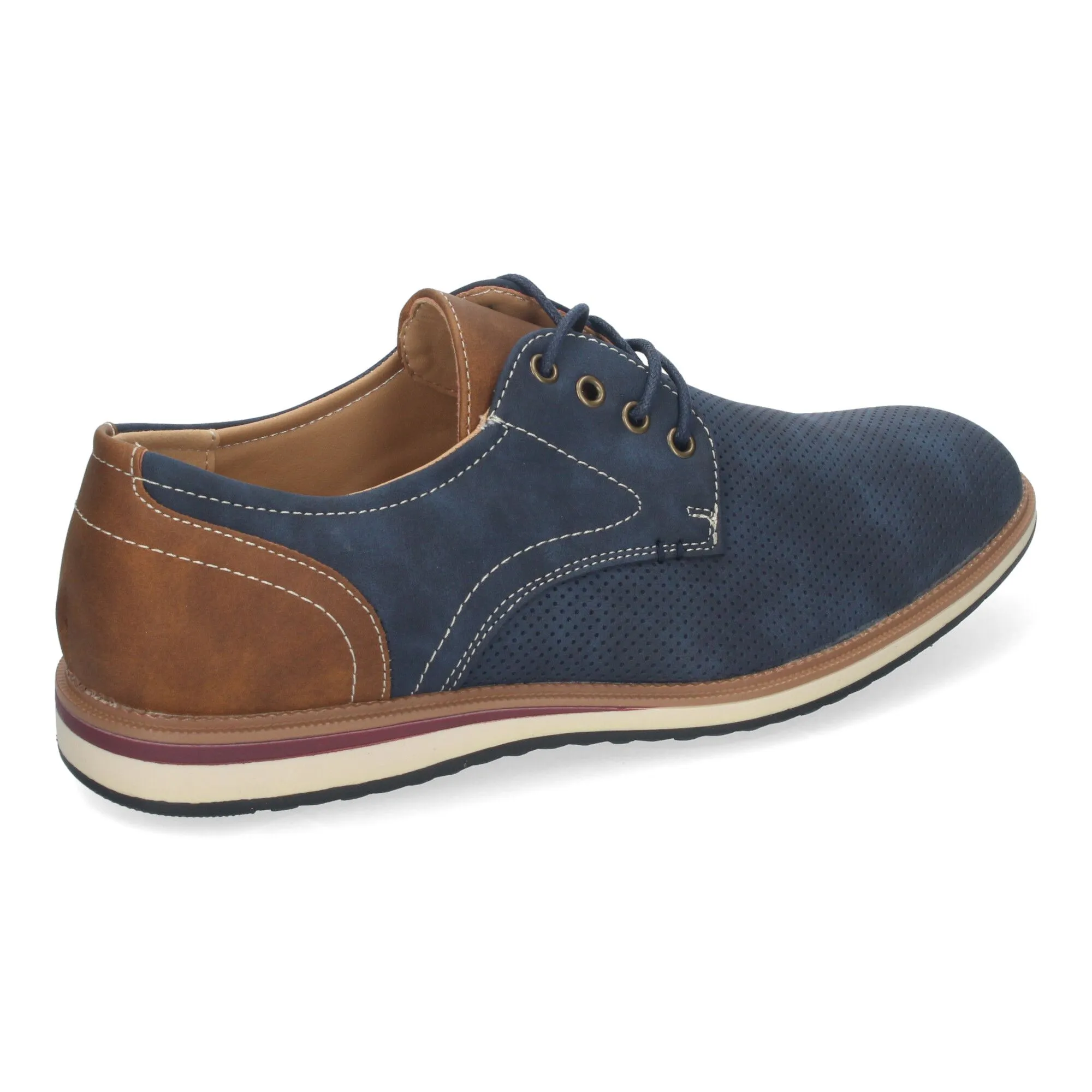 Zapatos planos cómodos para hombre color azul TF8851