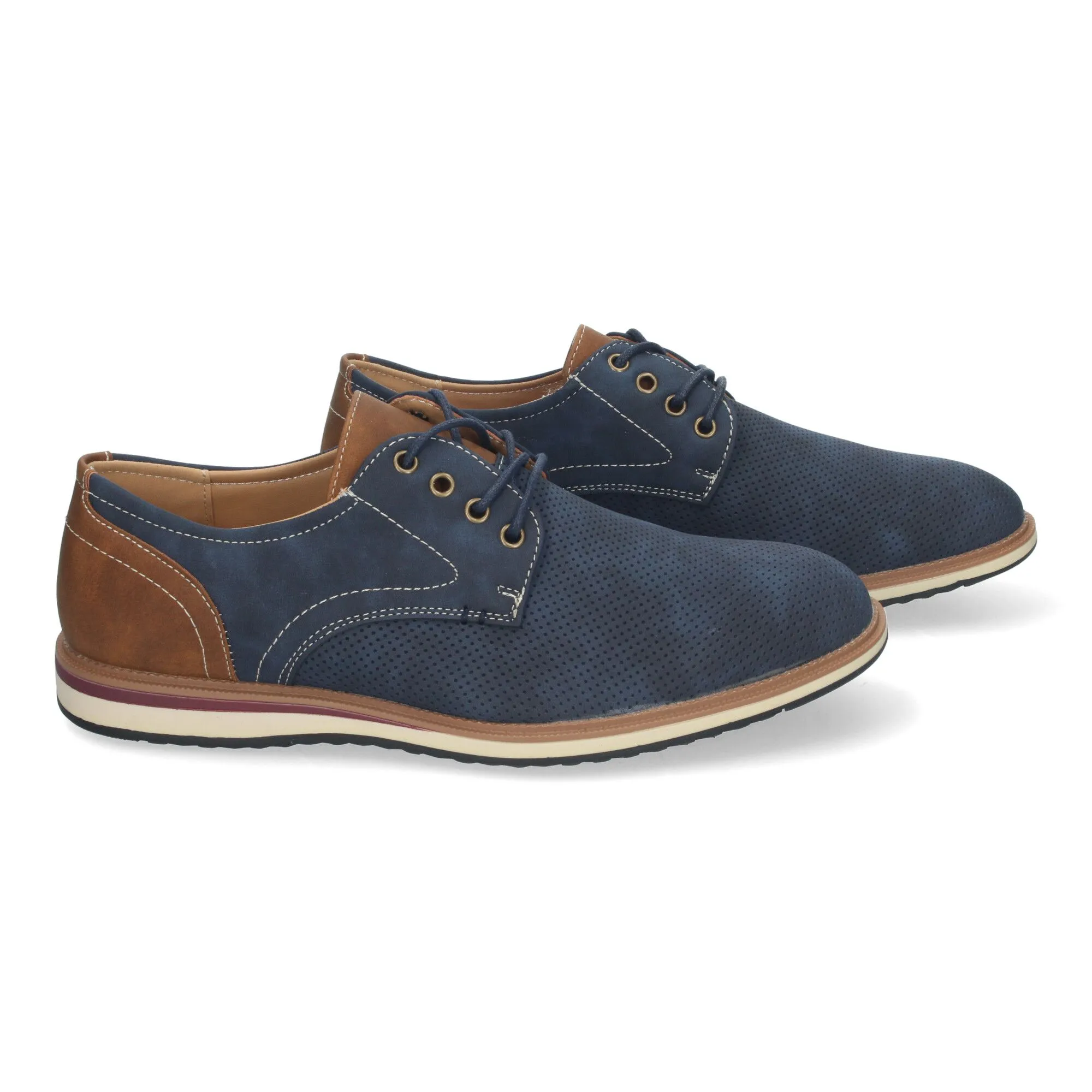 Zapatos planos cómodos para hombre color azul TF8851
