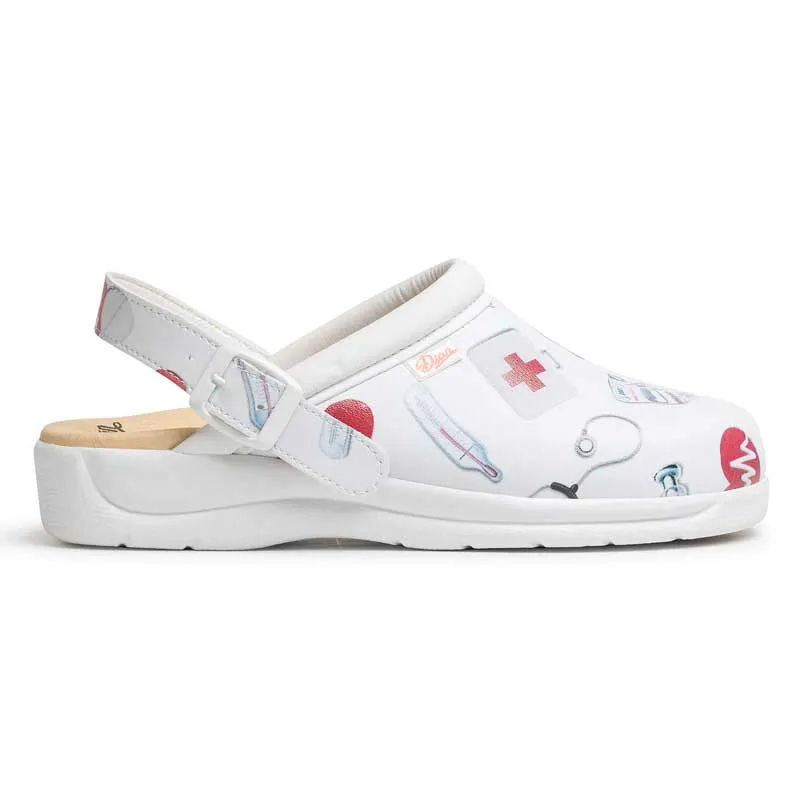 ZUECO SANITARIO BLANCO PISA ESTAMPADO  DIAN